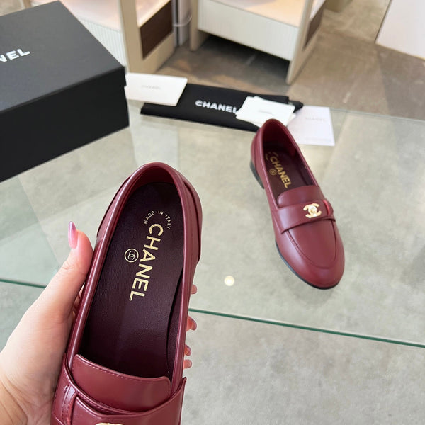 CC 25 Mocassino in pelle di pecora bordeaux 338667