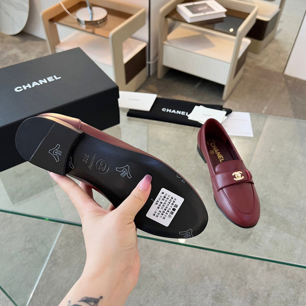 CC 25 Mocassino in pelle di pecora bordeaux 338667