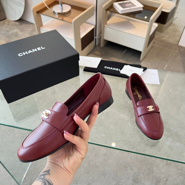 CC 25 Mocassino in pelle di pecora bordeaux 338667