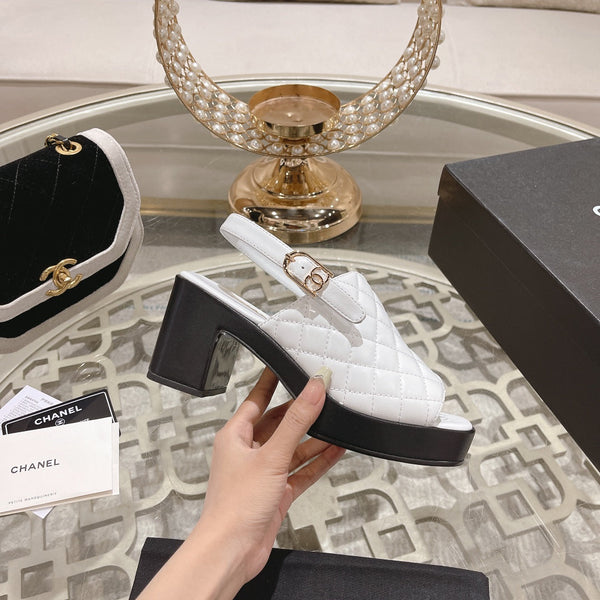 platform sandal 85 white quilted calfskin