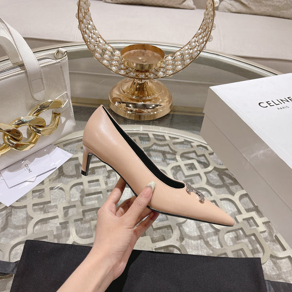 HIGH-HEELS 5 CM IN MACAROON TAN CALFSKIN