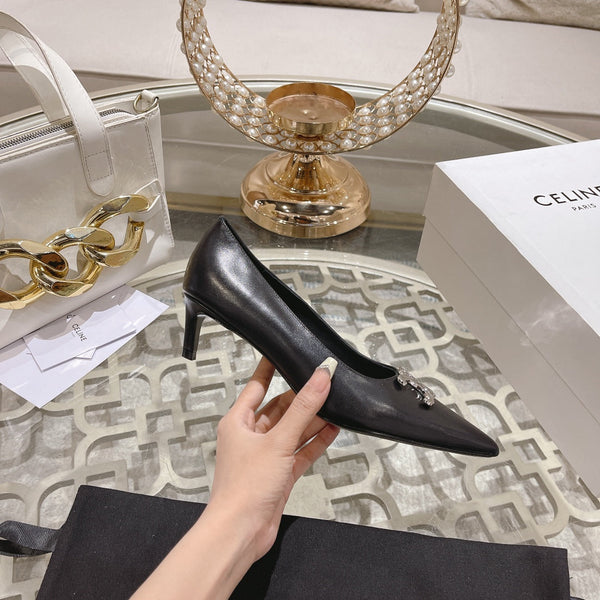 HIGH-HEELS 5 CM IN BLACK CALFSKIN