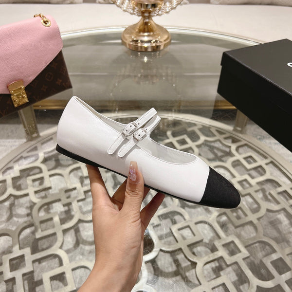 mary janes double buckle white calfskin black grosgrain