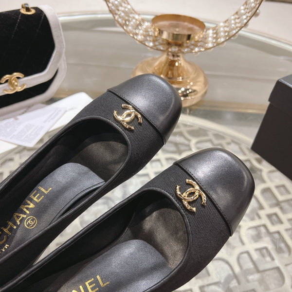 CC High Heels 35mm In Black Lycra Fabric And Lambskin 943276