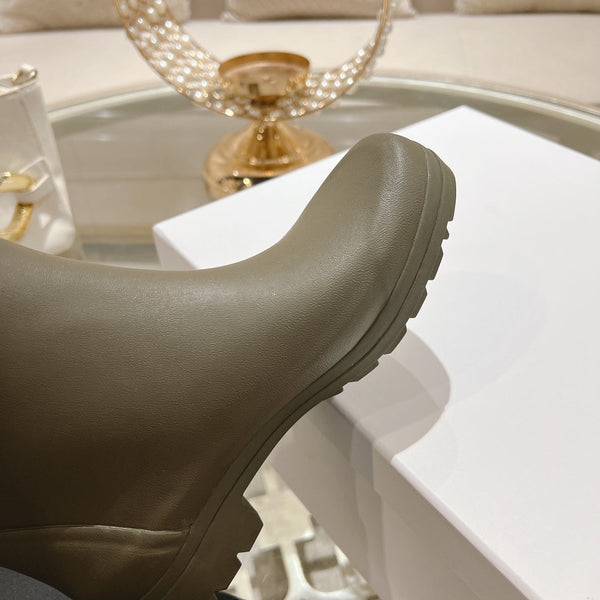 MID RAIN BOOTS IN WOOD BROWN NATURAL RUBBER