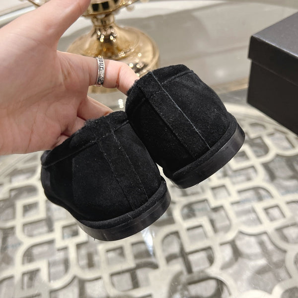 Mocassino CC 25A in pelle scamosciata Sherpa nera