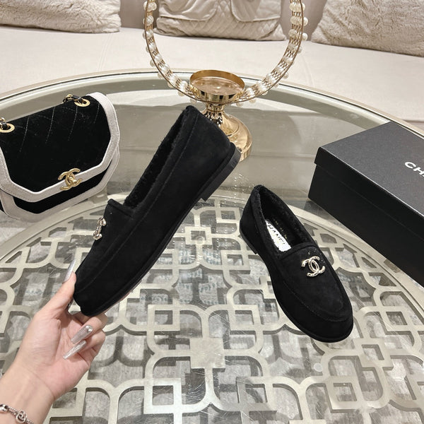 Mocassino CC 25A in pelle scamosciata Sherpa nera