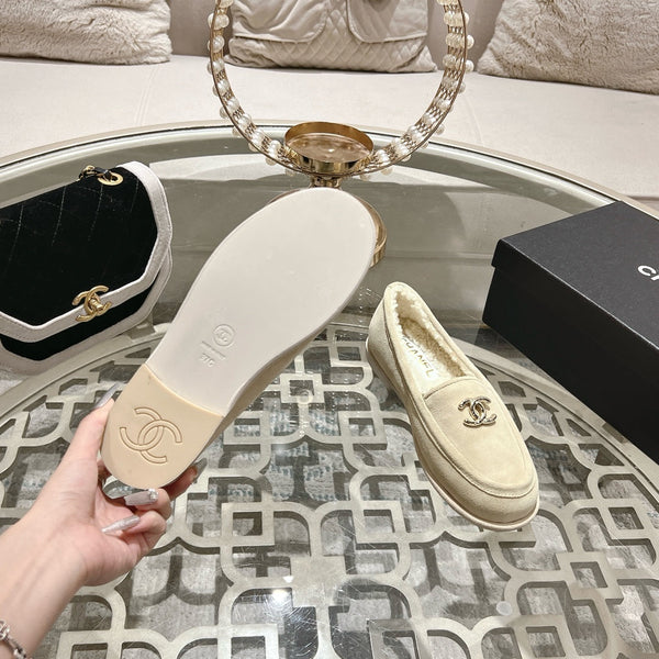 Mocassino CC 25A in pelle scamosciata Sherpa beige chiaro