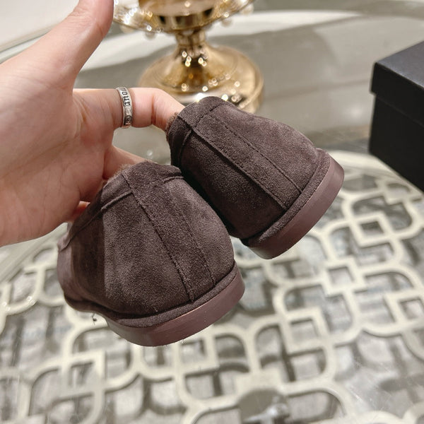 Mocassino CC 25A in pelle scamosciata Sherpa color cioccolato