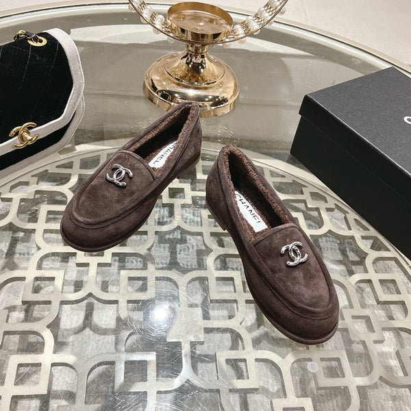 Mocassino CC 25A in pelle scamosciata Sherpa color cioccolato