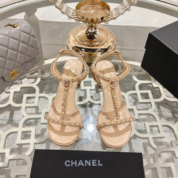 CC 25S Sandalo infradito 50mm Beige Pelle di agnello 189909