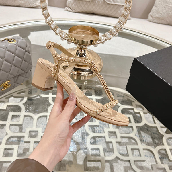 CC 25S Sandalo infradito 50mm Beige Pelle di agnello 189909