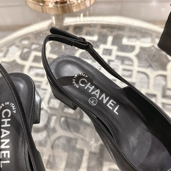 CC 25ss Slingbacks 35mm Black Lambskin & Sheepskin 432606