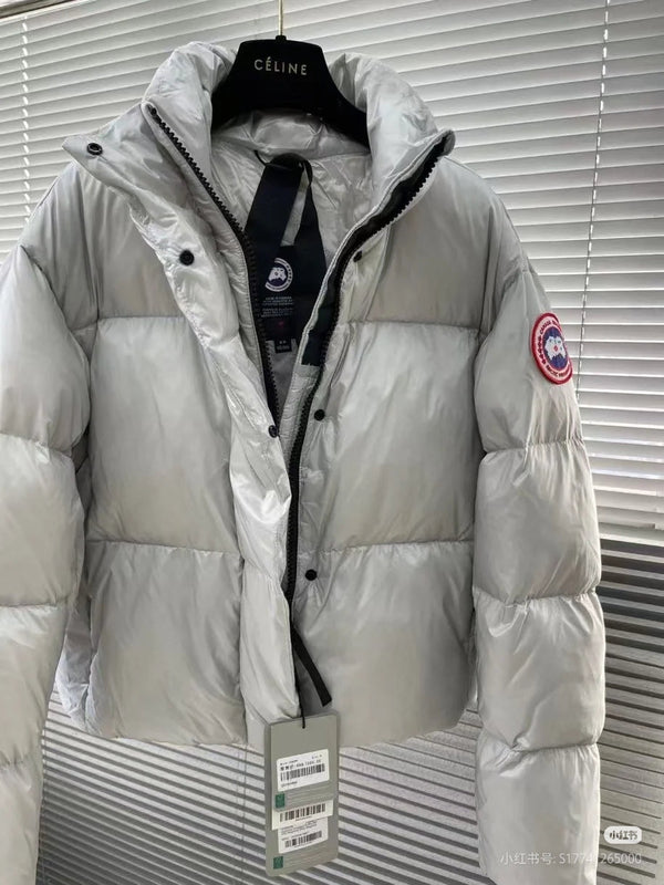 C. Goose Jacket Grey White Polyester 0047