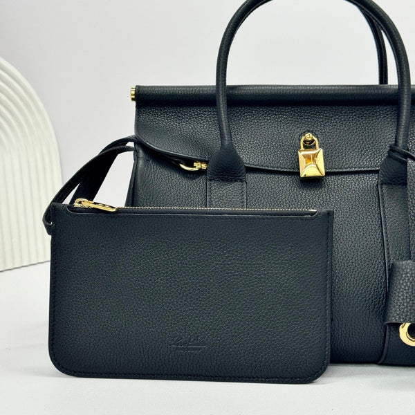 LP Loom L25 Black Lychee Pattern Calfskin 282182