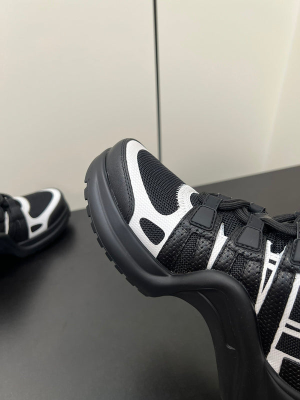 LV Archlight Sneaker 50mm Black Mix White Fabric
