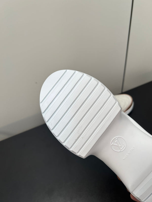 LV Archlight Sneaker 50mm White Mix Metallic Bronze Monogram Cowhide