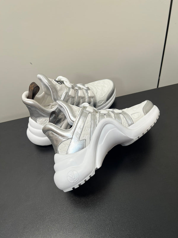 LV Archlight Sneaker 50mm White Mix Silver Monogram Cowhide