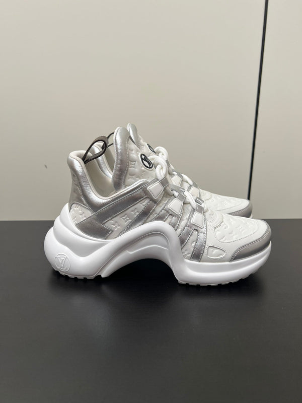 LV Archlight Sneaker 50mm White Mix Silver Monogram Cowhide