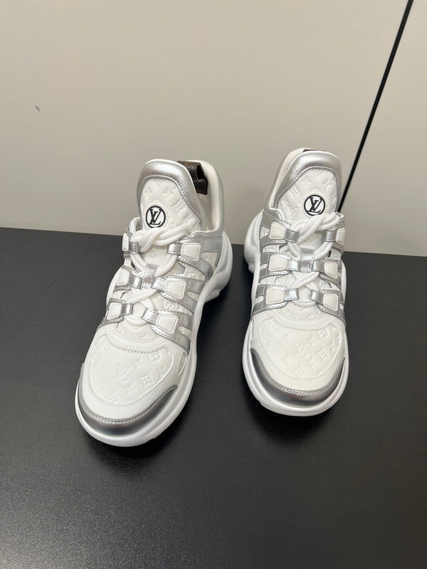 LV Archlight Sneaker 50mm White Mix Silver Monogram Cowhide