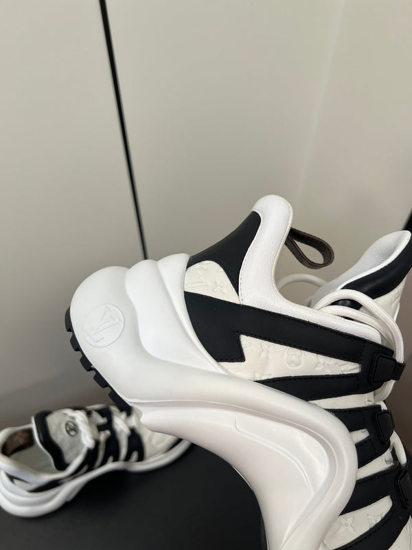 LV Archlight Sneaker 50mm White Mix Black Monogram Cowhide