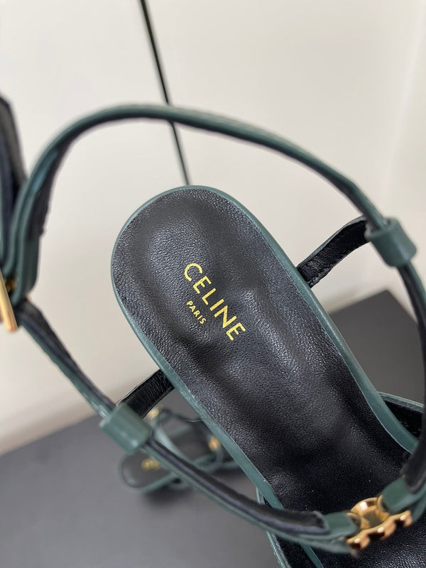 MORRAINE SLINGBACK PUMPS IN TEAL GREEN CALFSKIN