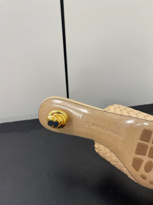 knot mule 55 beige lambskin