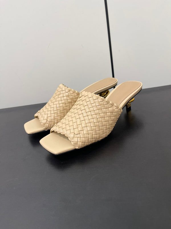 knot mule 55 beige lambskin