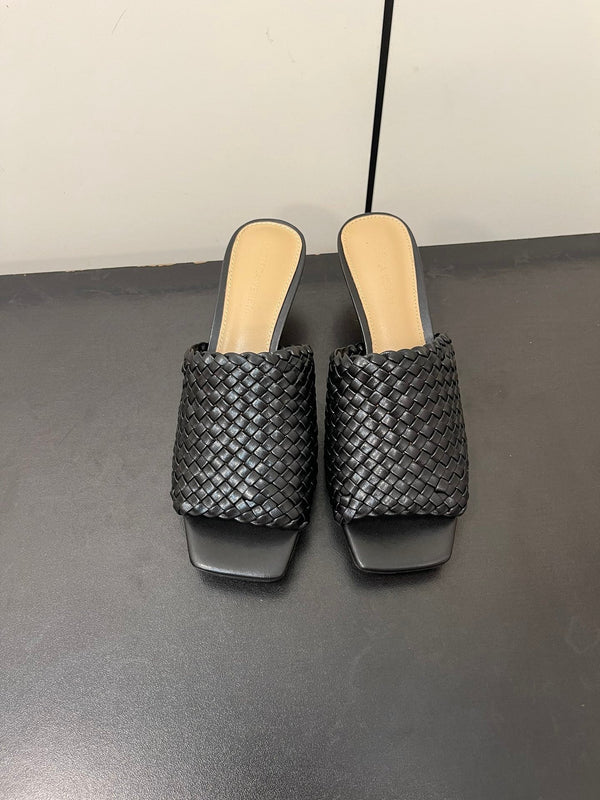 knot mule 55 black lambskin