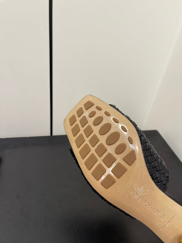 knot mule 55 black lambskin