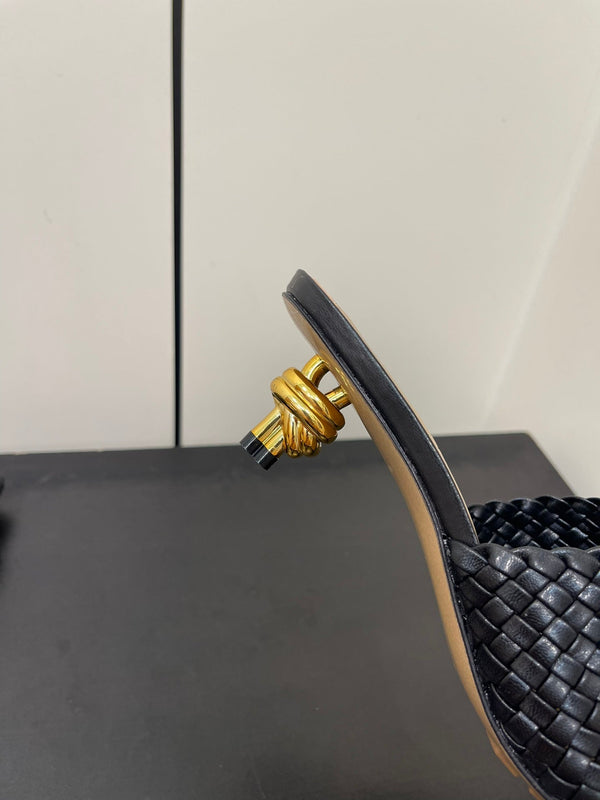 knot mule 55 black lambskin