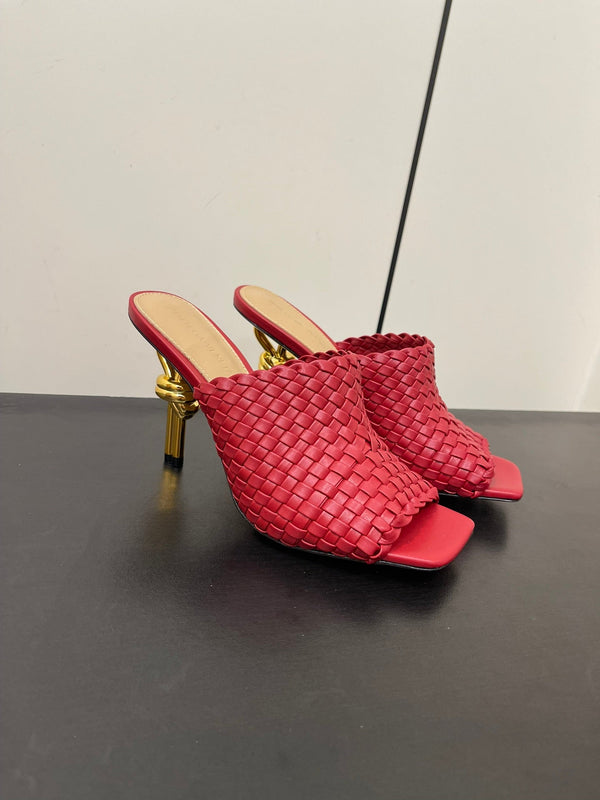 knot mule 95 burgundy lambskin