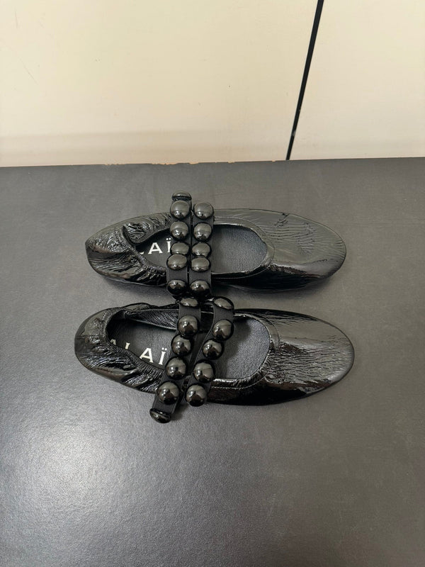 BALLERINE ALAIA SPHERE IN PELLE DI AGNELLO NERA