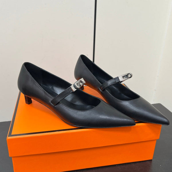 HM 25C Kiara 40 Pump Black Calfskin 210284