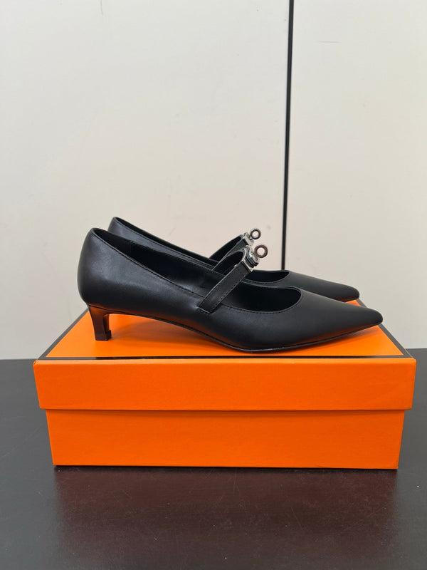 HM 25C Kiara 40 Pump Black Calfskin 210284