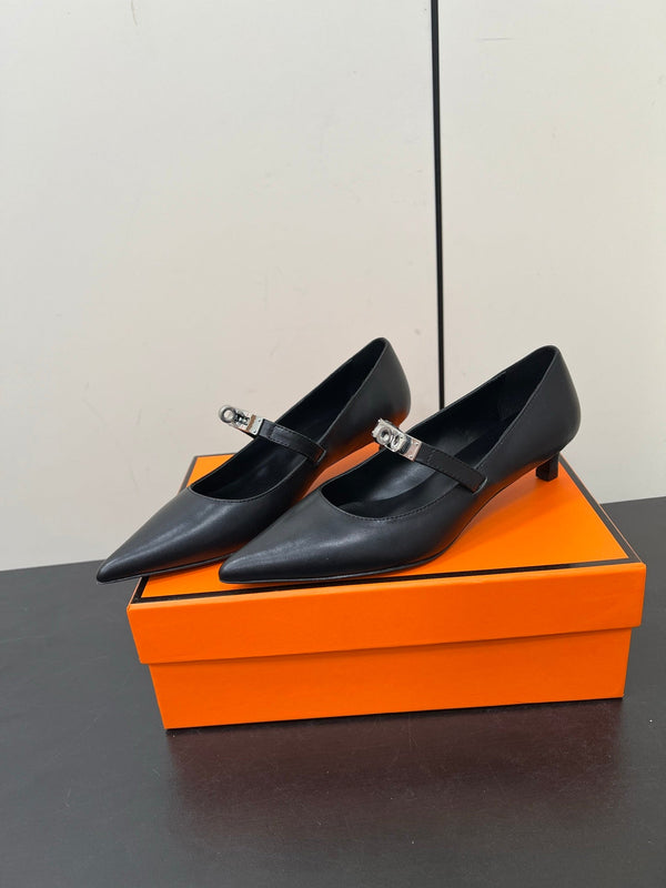 HM 25C Kiara 40 Pump Black Calfskin 210284