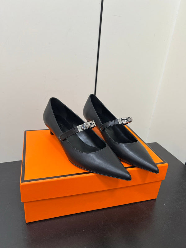 HM 25C Kiara 40 Pump Black Calfskin 210284