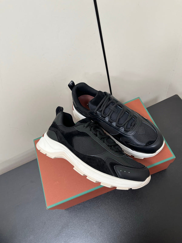 LP Cairn Walk Sneaker Black Calfskin and Fabric 210926