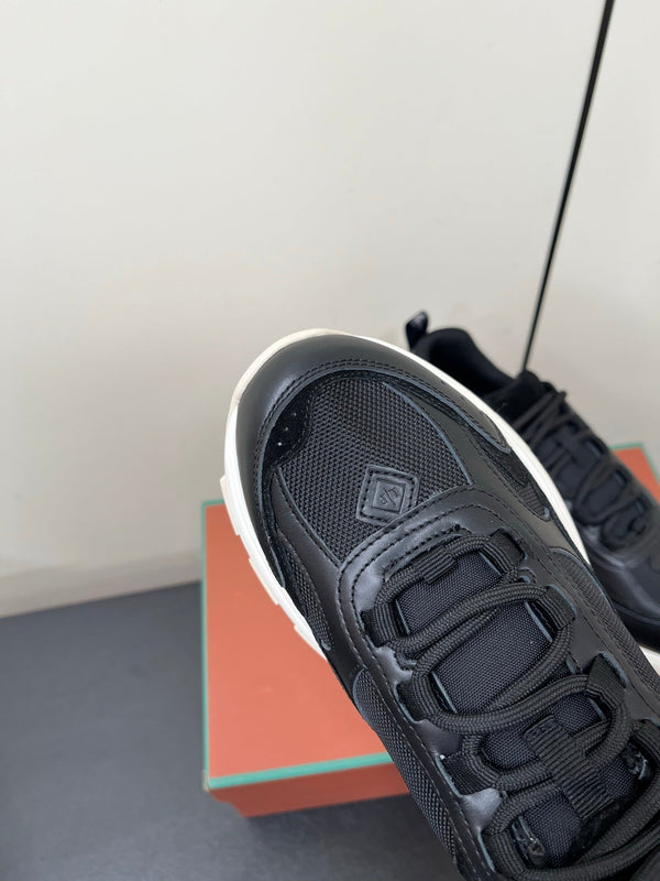 LP Cairn Walk Sneaker Black Calfskin and Fabric 210926