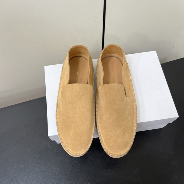The Row Tyler Loafer Beige Suede 340030