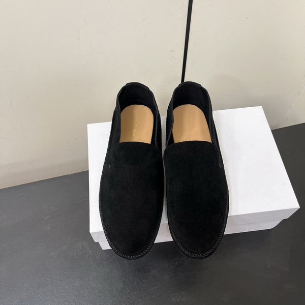 The Row Tyler Loafer Black Suede 340031