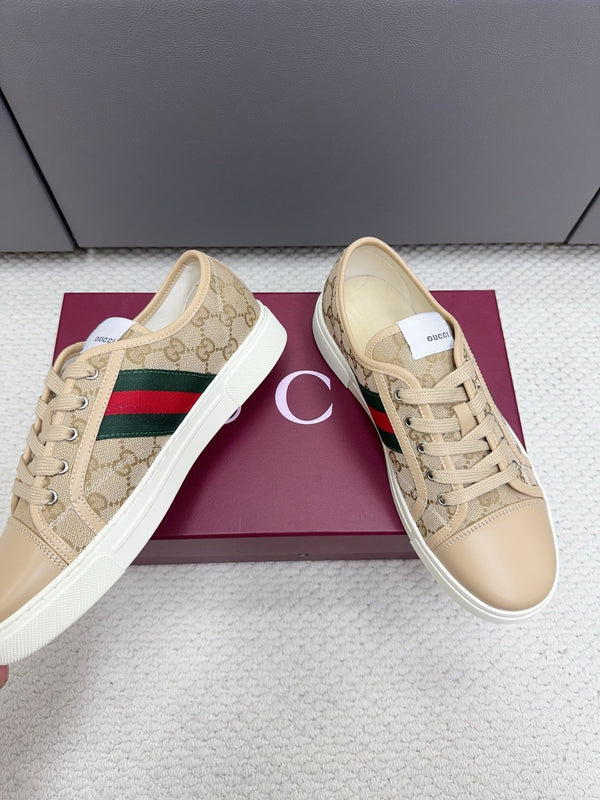 GG Tennis 1977 Sneakers Beige Canvas Leather 788209