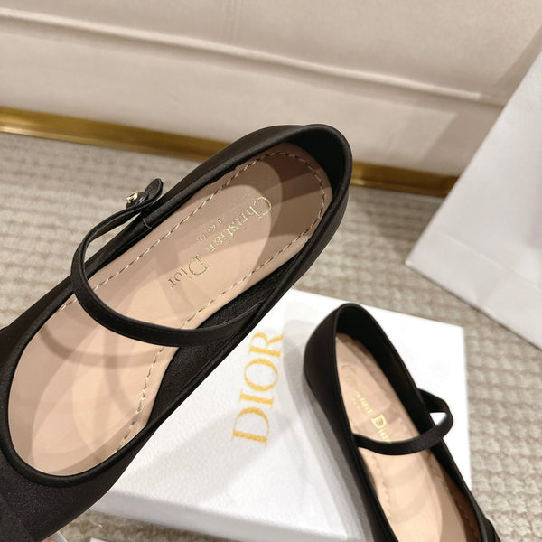 CD Lovely-D Raso Nero Ballerina Black Sheepskin 502333