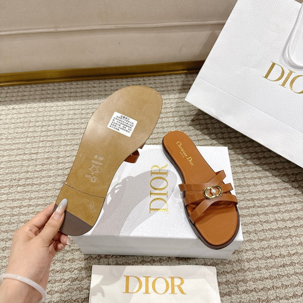 CD 30M Slide Brown Calfskin 543740