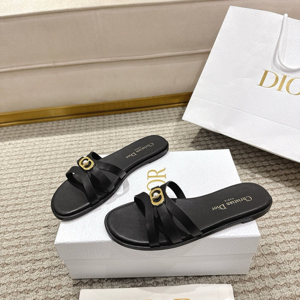 CD 30M Slide Black Calfskin 543741