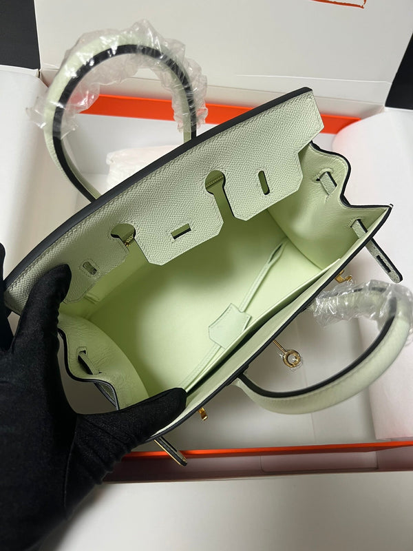 HM BIRKIN SELLIER VERT FIZZ PELLE EPSOM ORO HARDWARE