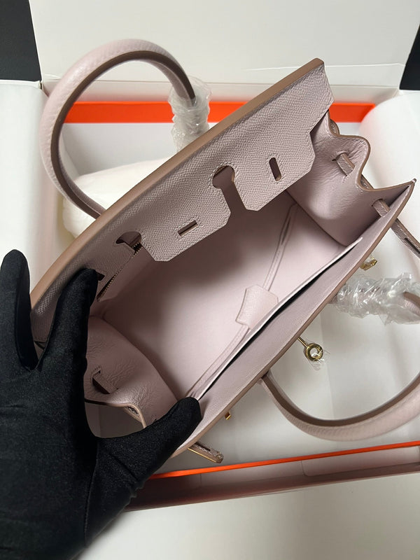 HM BIRKIN SELLIER PELLE EPSOM ROSA CHIARO FERRAMENTA ORO