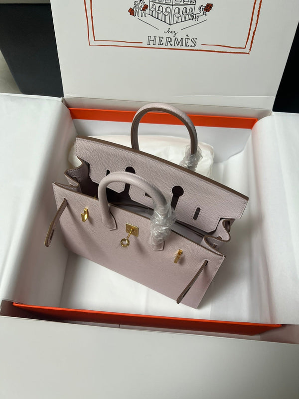 HM BIRKIN SELLIER PELLE EPSOM ROSA CHIARO FERRAMENTA ORO