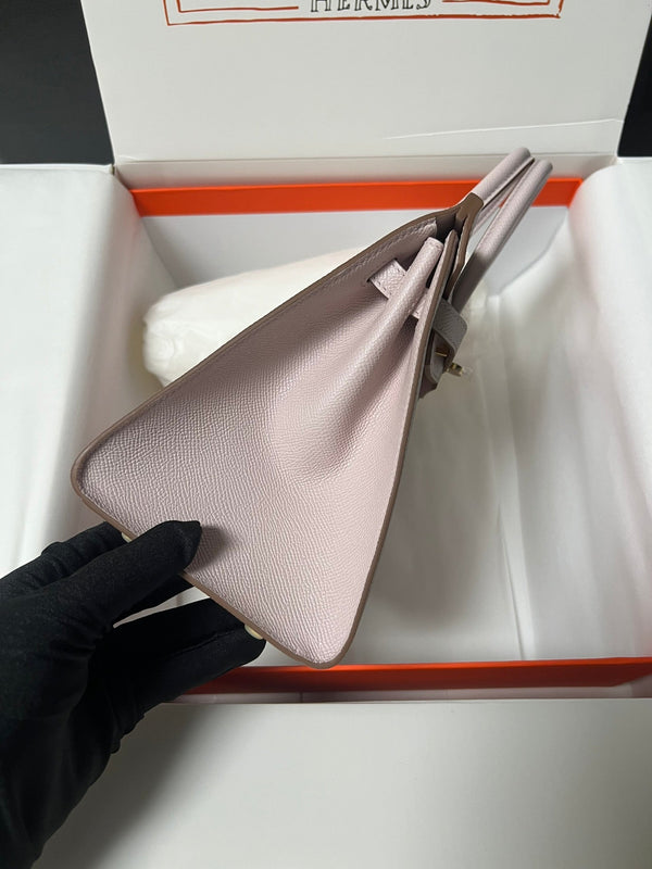 HM BIRKIN SELLIER PELLE EPSOM ROSA CHIARO FERRAMENTA ORO