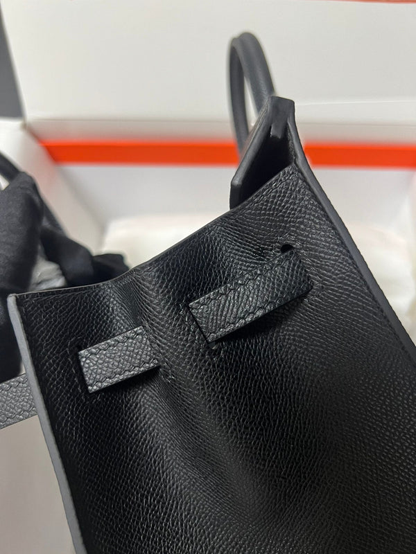 HM BIRKIN SELLIER PELLE EPSOM NERA FERRAMENTA ORO